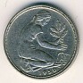 50 Pfennig Germany 1950 KM# 109.1. Uploaded by Granotius